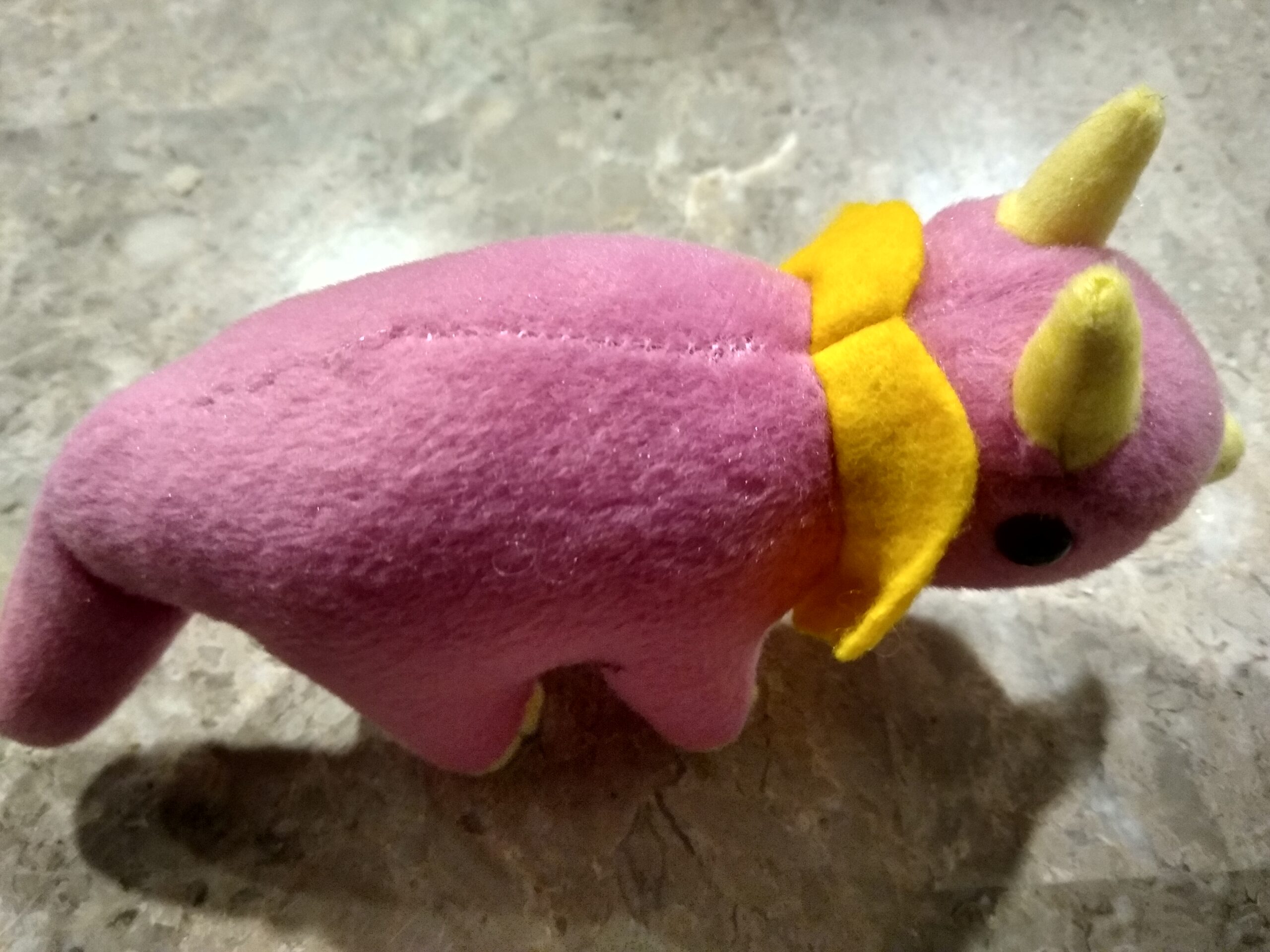Mini Stuffed Pink Dinosaur 4″ Tall
