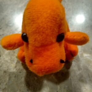 Mini Stuffed Orange Dinosaur 4″ Tall