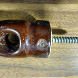 Vintage Brown Ceramic Wire Insulator