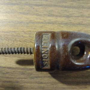 Vintage Brown Ceramic Insulator Small